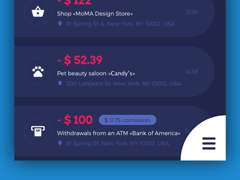 Home Budget app中的UI动画概念
