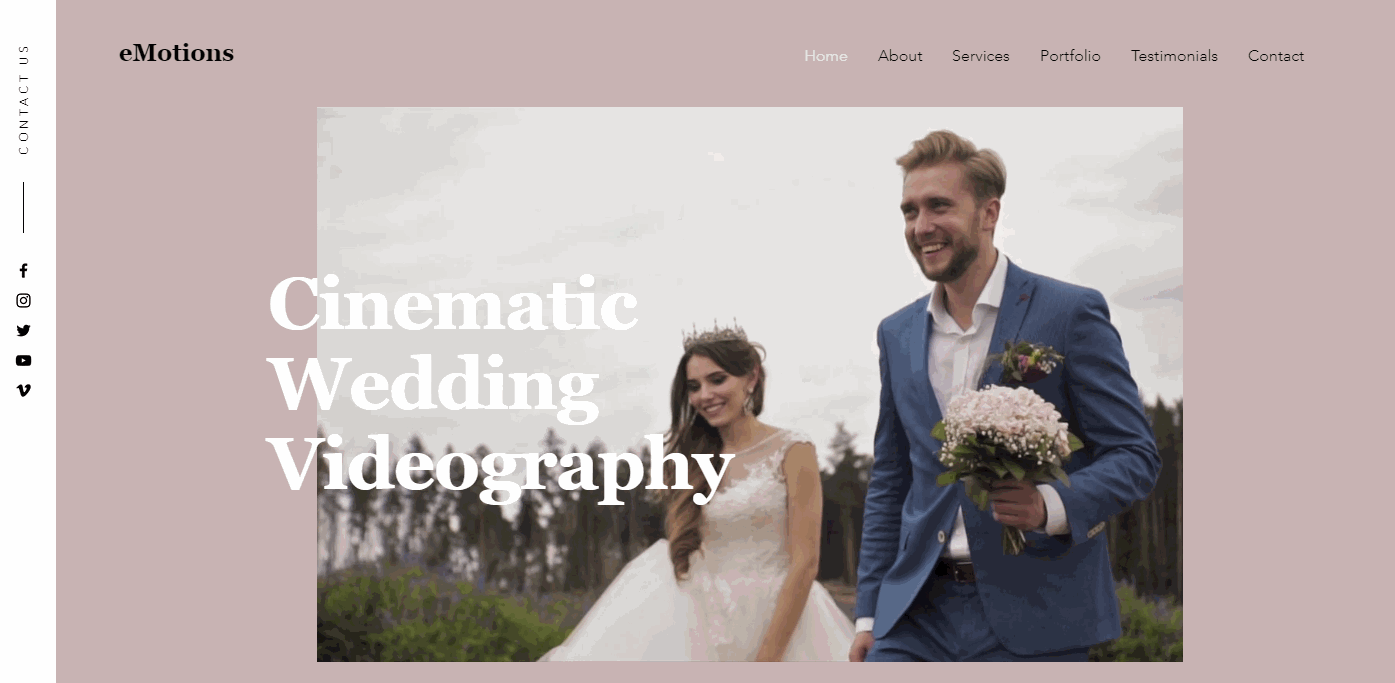 Free Wedding Videographers Company Website Template