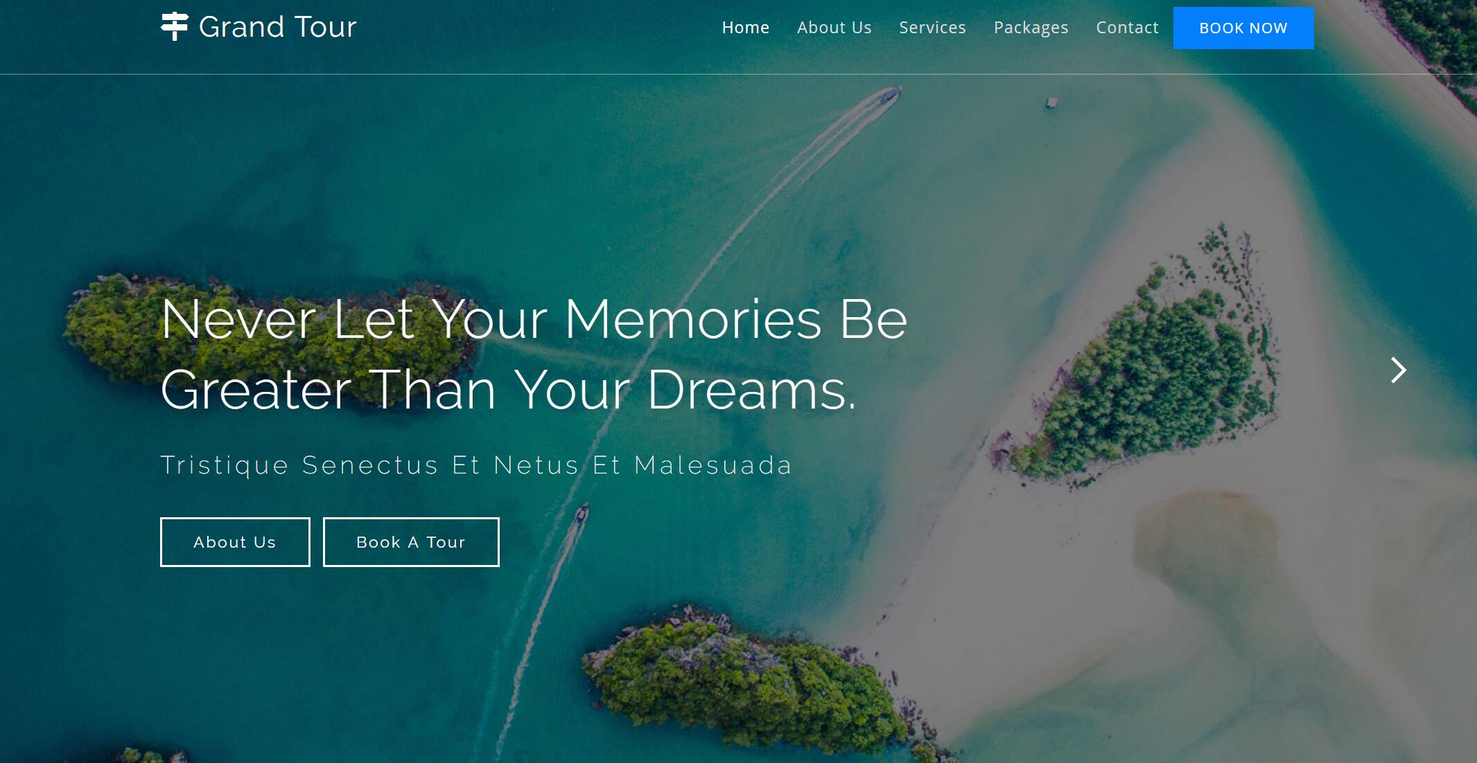GrandTour – 旅游类响应式网页设计模板