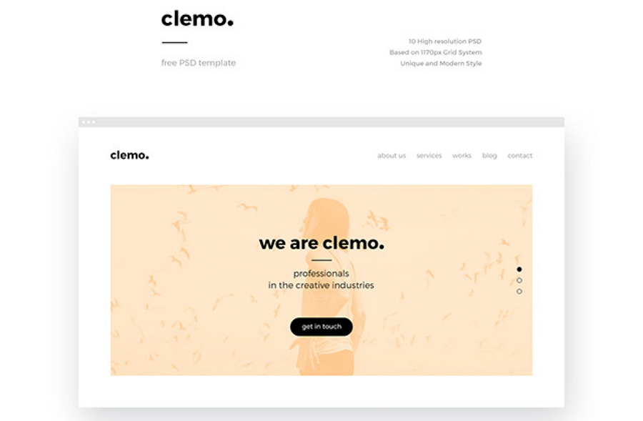 Clemo - 免费PSD模板