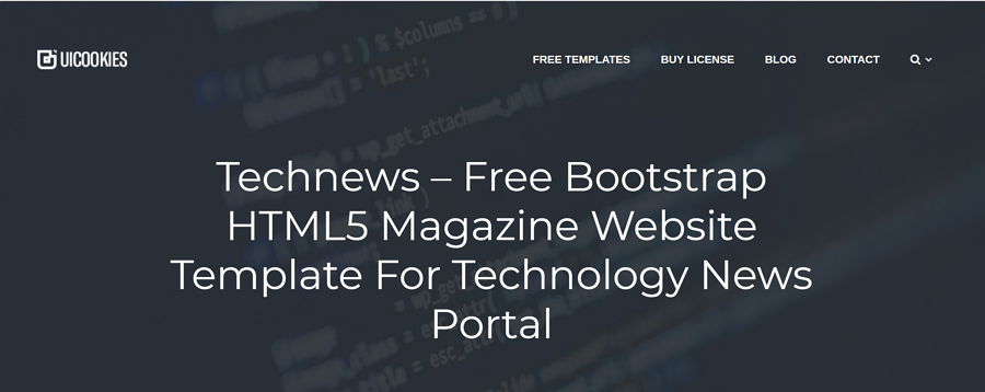 Technews - 免费Bootstrap HTML5杂志网站模板