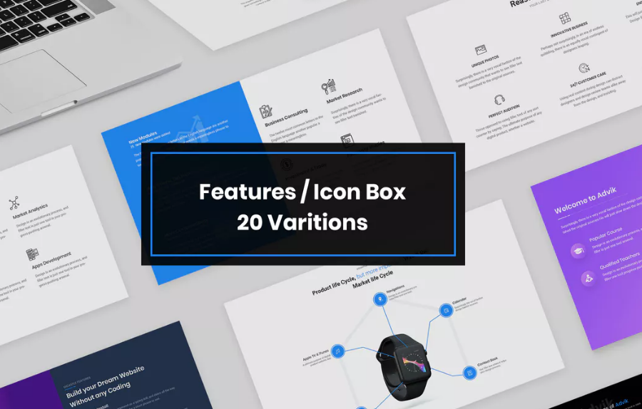 20 Features / IconBox Design Web-UI Kit