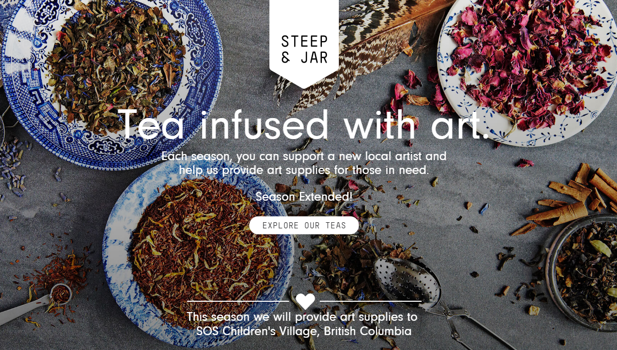 Steep & Jar销售茶叶的电商网站