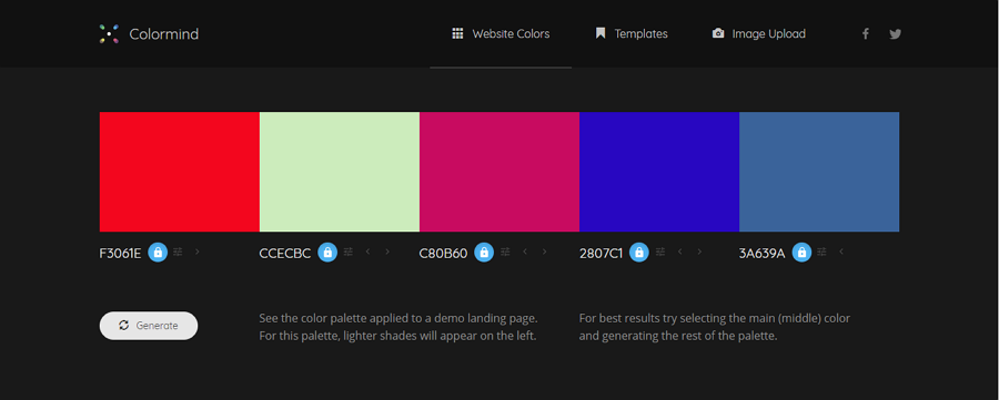 Colormind – 超高效的网页端配色工具